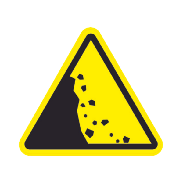 Panneau Triangle PSI Danger Chute de pierres TRI-ABS171